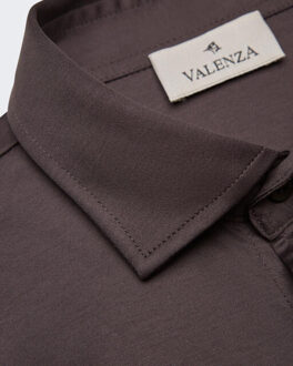 Heren interlock supima shirt l/s - maat L Grijs