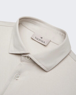 Heren interlock supima shirt l/s - maat S Wit