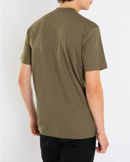 Heren interlock supima t-shirt beige - maat L Groen