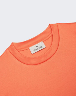 Heren interlock supima t-shirt - maat L Oranje