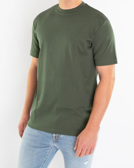 Heren interlock supima t-shirt - maat M Groen