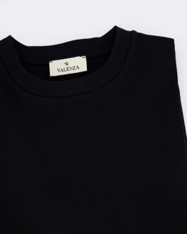 Heren interlock supima t-shirt - maat M Zwart