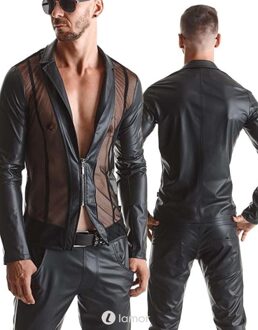 Heren Jack met wetlook mouwen, Daniele001 - Maat: S