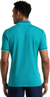 Heren jacquard poloshirt (Teal) Groenblauw