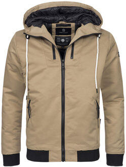 Heren Jas B623 – Stijlvolle Overgangsjas met Fleecezakken & Waterafstotende Stof - maat S Beige