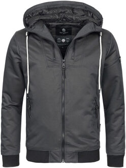 Heren Jas B623 – Stijlvolle Overgangsjas met Fleecezakken & Waterafstotende Stof - maat S Grijs