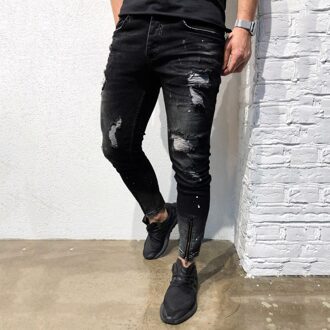 Heren Jeans Hip Hop Zwarte Broek Cool Skinny Ripped Stretch Slanke Elastische Denim Masculina Grote Maat Voor Man Casual Jogging jeans Xxl