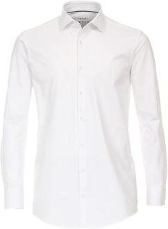 Heren jersey overhemd 1263800 000 white Wit - 39 (M)