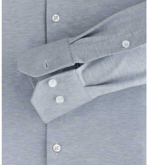 Heren jersey overhemd 1263800 100 light blue Blauw - 42 (L)