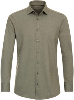 Heren jersey overhemd 1263800 300 green milieu - maat 43 (XL) Groen