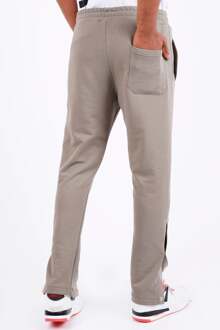 Heren joggingbroek met drukknopen aan de zijkant Kaki - S