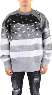 Heren jqrd flag sweater Grijs - M