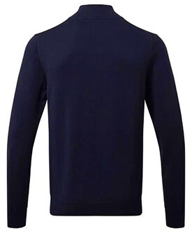 Heren Katoenen Blend Sweatshirt met ritssluiting (Franse marine) - maat S Navy