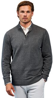 Heren Katoenen Blend Sweatshirt met ritssluiting (Houtskool) - maat XL