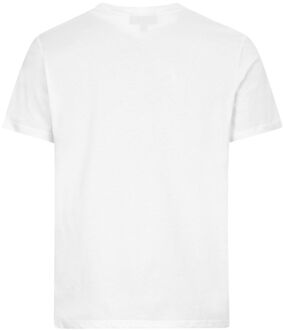 Heren Katoenen Logo T-shirt Wit - maat XL