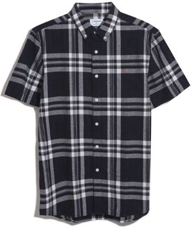 Heren Kele Bold Check Shirt (Marineblauw) - maat Navy