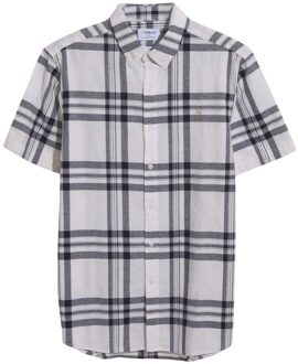 Heren Kele Geruit Overhemd (Ecru) - 2XL