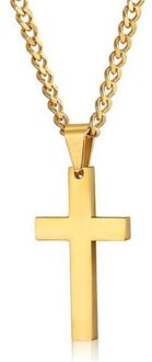 Heren Ketting Christian Sieraden Vintage Cross Kruisbeeld Jesus Hanger En Ketting Goud Rvs Glod 2