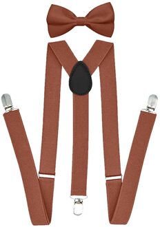 Heren Kinderen Bretels Bowtie Sets Kind Jongen Meisje Y-Back Braces Vrouwen Katoen Vlinder Riem Verstelbare Elastische Vlinderdas shirt Broek BW