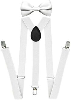 Heren Kinderen Bretels Bowtie Sets Kind Jongen Meisje Y-Back Braces Vrouwen Katoen Vlinder Riem Verstelbare Elastische Vlinderdas shirt Broek WH