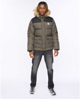 Heren Kings Will Dream Curvlay Parka Jacket in Groen - M