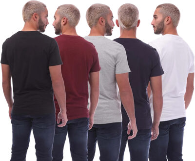 Heren Klapstar T-shirt (5-pack) (Veelkleurig) Groen - S