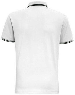 Heren Klassiek Fit getipt Poloshirt (Wit/zwart) Veelkleurig - L
