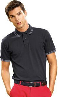 Heren Klassiek Fit getipt Poloshirt (Zwarte Heide / Houtskool) Veelkleurig