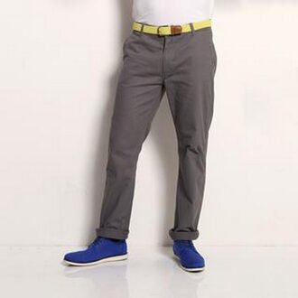 Heren Klassieke Casual Chinos/Trousels (Leisteen) Blauw - 3XL
