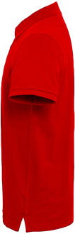 Heren Klassieke Pasvorm Contrast Poloshirt (Rood/wit) - 3XL