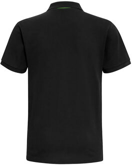 Heren Klassieke Pasvorm Contrast Poloshirt (Zwart/Kalk) - S