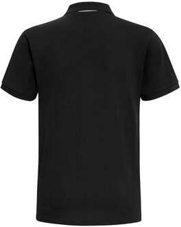 Heren Klassieke Pasvorm Contrast Poloshirt (Zwart/Wit) - maat S