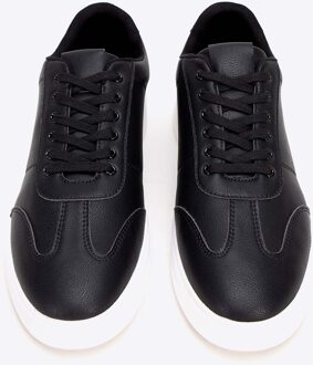 Heren klassieke zwarte eco-leren sneakers - maat EU 43