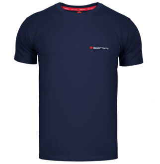 Heren klein logo t-shirt Blauw - XL