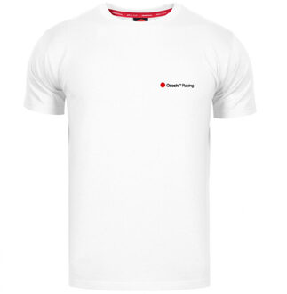 Heren klein logo t-shirt Wit - XL