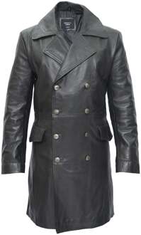 Heren koeienhuid leer Peacoat-Cordoba Zwart - 5XL