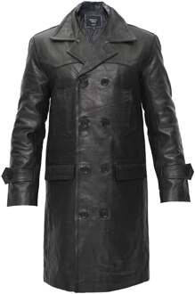 Heren koeienhuid leer Peacoat-Dortmund Zwart - 2XL