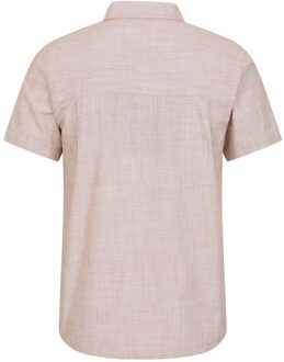 Heren Kokosnoot Slub Overhemd met Korte Mouwen (Geel)