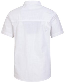 Heren Kokosnoot Slub Overhemd met Korte Mouwen (Wit) - XS