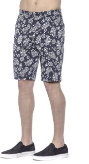 Heren Kort Blauw Katoen Zwart - EU 52