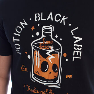 Heren Korte Mouw Graphic Katoenen T-Shirt HS24MTS20-A Zwart - 2XL