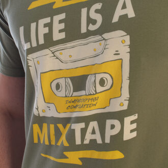 Heren Korte Mouwen Grafisch Katoenen T-Shirt HS24MTS24 Groen - S