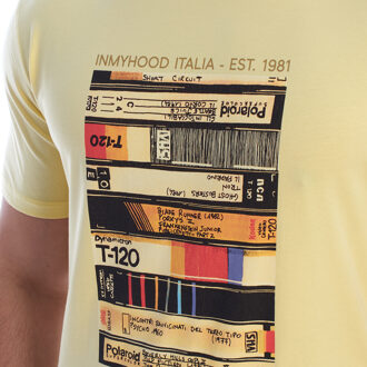 Heren Korte Mouwen Graphic Katoenen T-Shirt HS24MTS24 Geel