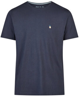 Heren korte pyjama lounge set shortama donker Blauw - XL