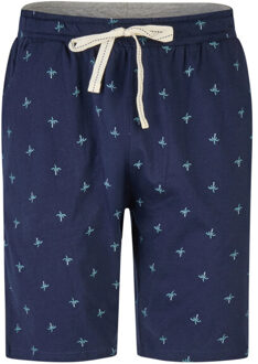 Heren korte pyjama set shortama groen/donkerblauw Veelkleurig - XL