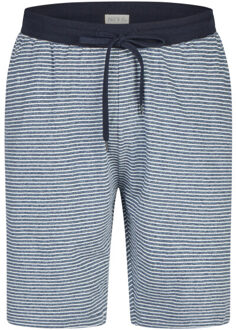 Heren korte pyjamabroeken 2-pack donkerblauw/grijs gestreept Veelkleurig - M