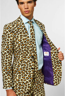 Heren kostuum met luipaard print 52 (xl)