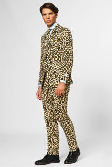 Heren kostuum met luipaard print 54 (2xl) Multikleur