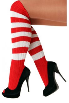 Heren kousen rood/wit