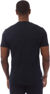 Heren Kruiswoord Kleurblok T-shirt (Marine) - maat S Navy